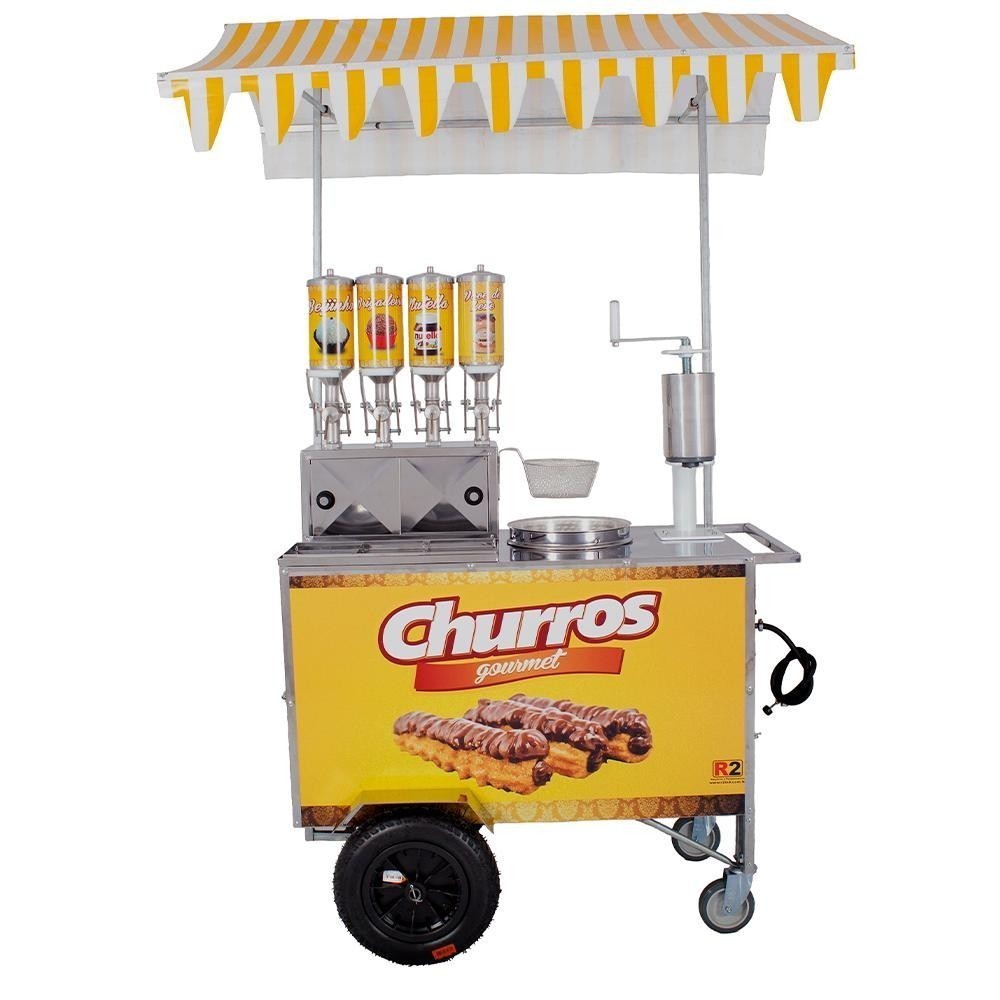Carrinho de Churros Gourmet R2 4 Doceiras e Masseira Fuso R0077 Desconto DESCONTO %