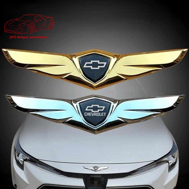 Acessórios de Emblemas para Carros Chevrolet S10 Cruze Onix Celta Prisma Classic Spin Sonic Tracker Camaro Captiva Silve