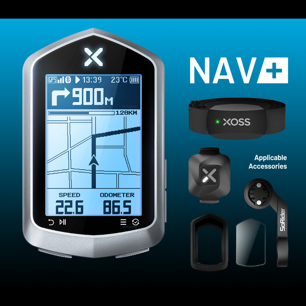 XOSS NAV + PLUS 2 NAV2 GPS Navegação Inteligente Bicicleta Computadorizada 2.4 Polegadas Painéis De Display