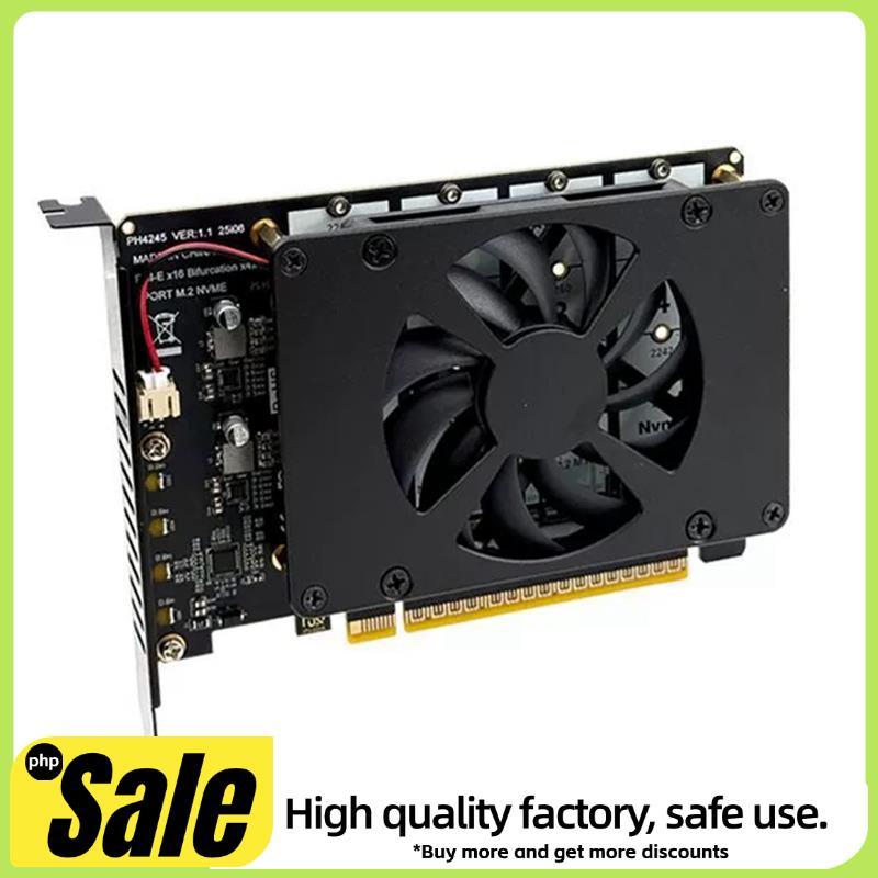 M . 2 Para PCI-E Placa De Expansão NVME De 4 Discos PCIE X16 Chave SSD Adaptador Suporte 2230 2242 2260 2280