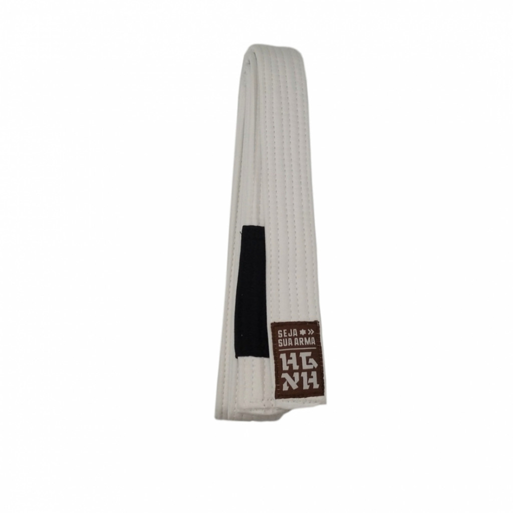 Faixa Basic C/ Ponta Preta Graduação Adulto Kimono Jiu Jitsu Haganah