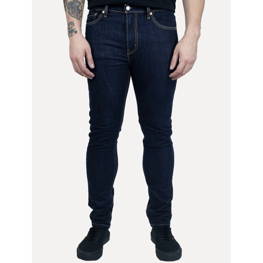 Calça Levis Original Jeans Masculina 510 Skinny Azul Marinho 055100692
