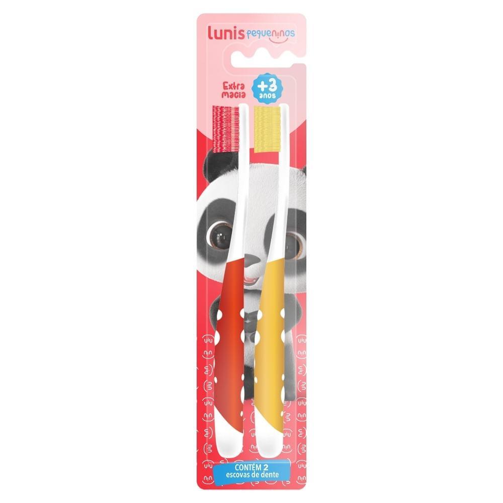Escova De Dente Lunis Pequeninos Extra Macia 2 Unidades