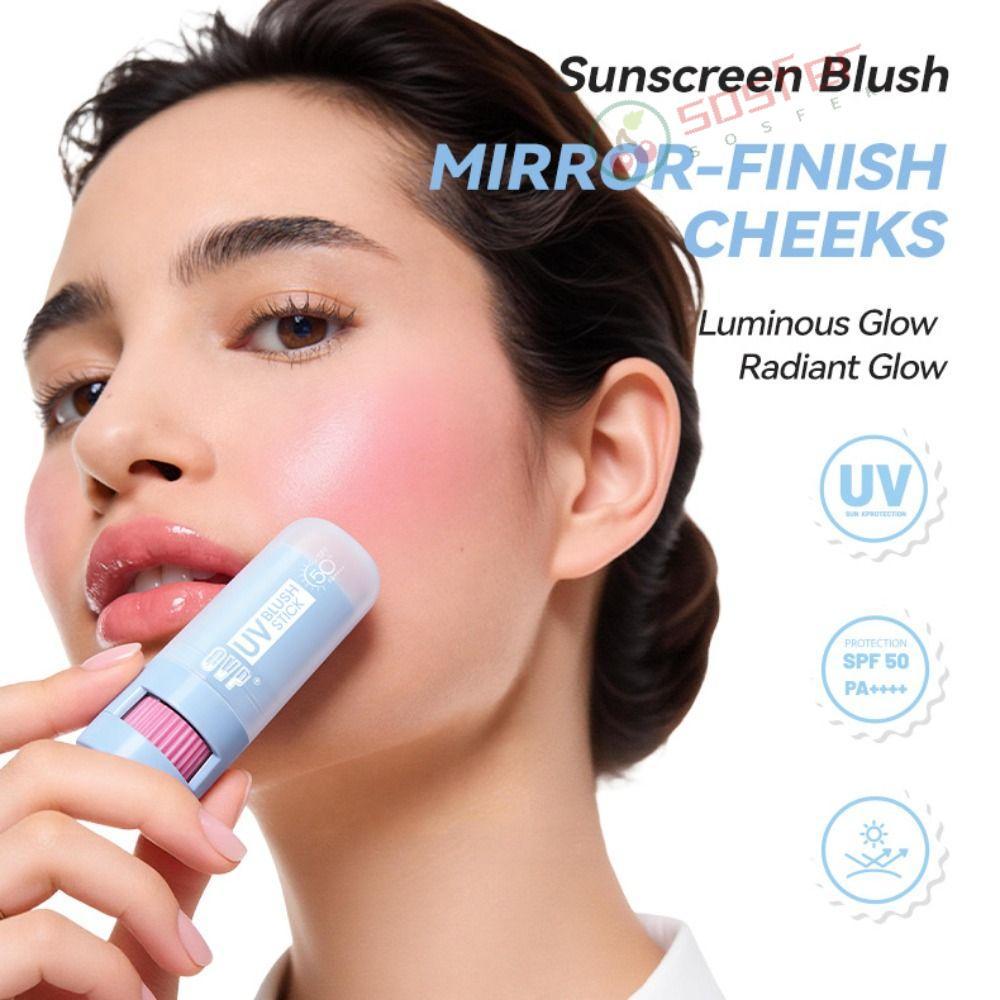 SOSFER Protetor Solar Blush , Bastão De Contorno De Desgaste De Longa Duração , Creme Iluminador À Prova D'água Stick