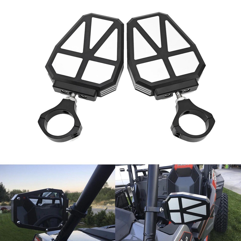 Barras De Rolo De 1.75 Polegadas Espelho Retrovisor Convexo Lateral Para Arctic Cat Wildcats Yamaha Rhinos 450 660 700 P