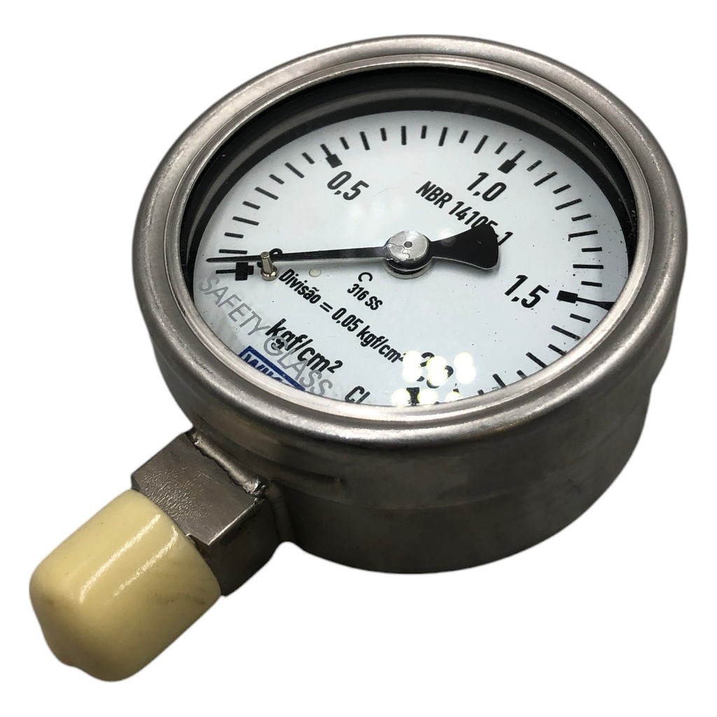 Manômetro Wika DN 65mm 0 a 2KGF/cm² 1/4NPT