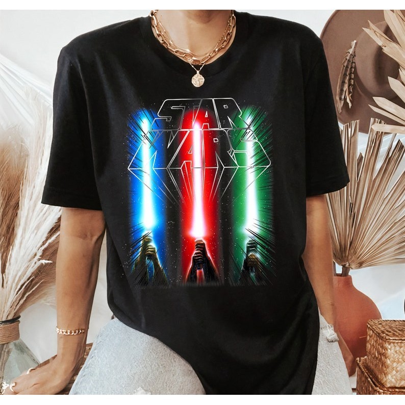 Camiseta Feminina Masculina Fofo Camisa Star Wars Vintage Darth Vader vs Luke Skywalker  Algodão Premium Envio Imediato