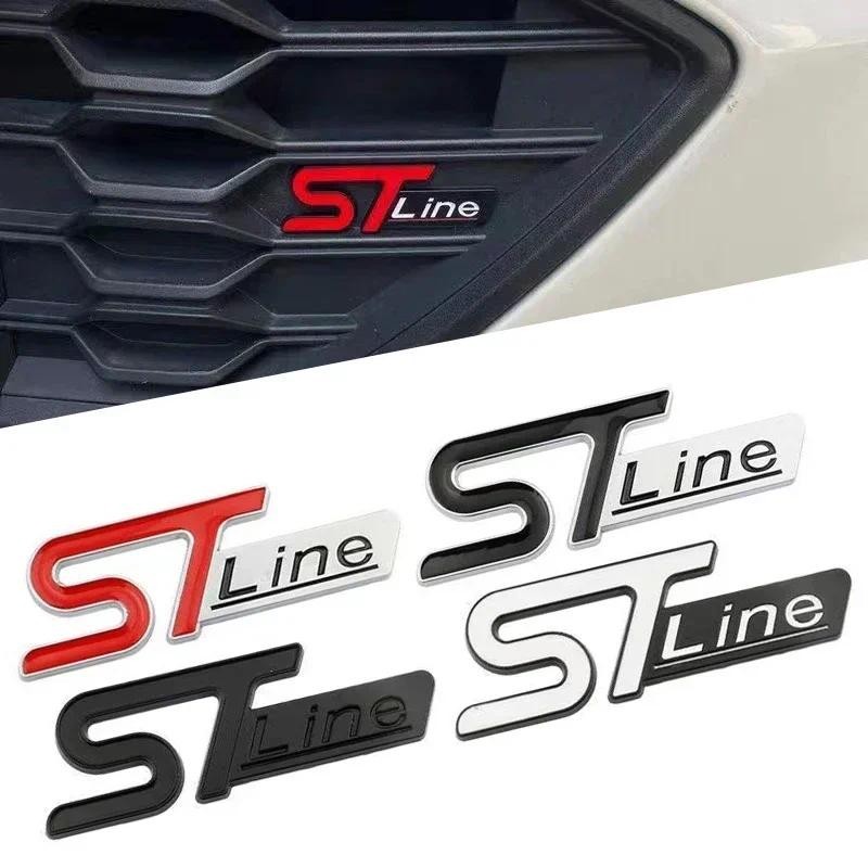 Para FORD ST LINE Logotipo Grade Dianteira Emblema Carro Traseiro Tronco Adesivo Decalques Foco Kuga Fiesta Mondeo ESCAP