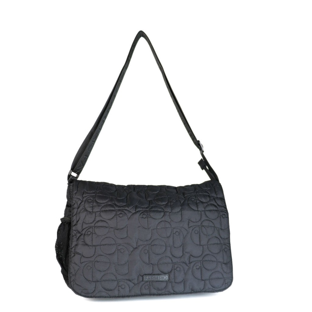 Bolsa Transversal Farm Brisa Puffer Preto