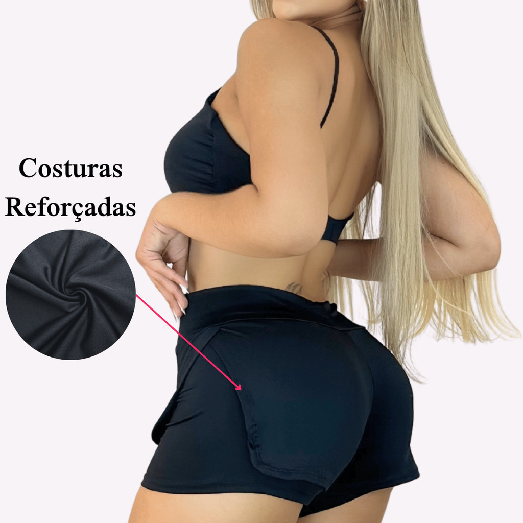 Conjunto De Academia Conjutinho Fitness Suplex Feminino Com Top E Short Roupa Treino Feminina Achei no cafofo