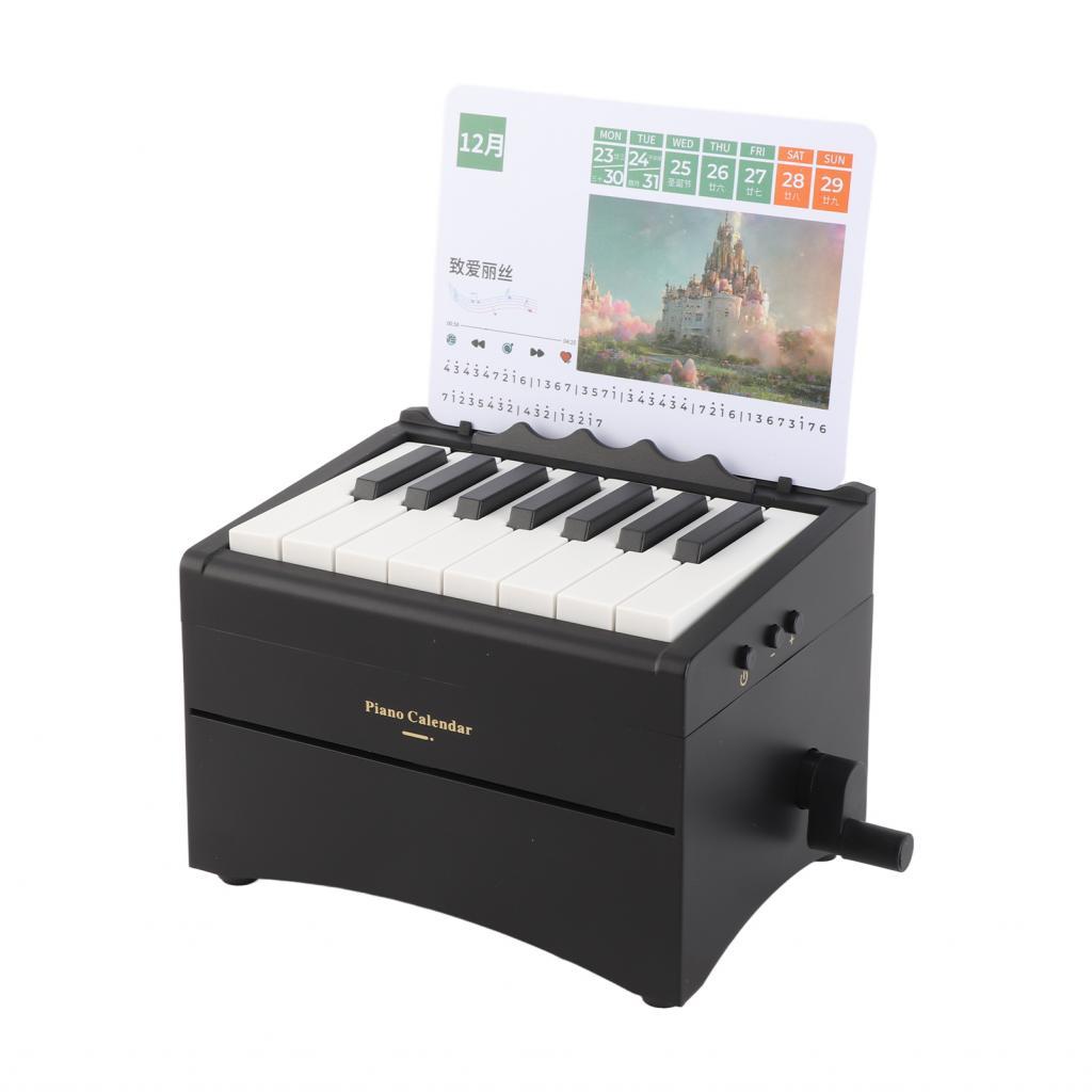 autohome-BR WOTAO 2024 Calendário de piano 15 teclas Mini mesa jogável Decoração de mesa criativa Caixa de música