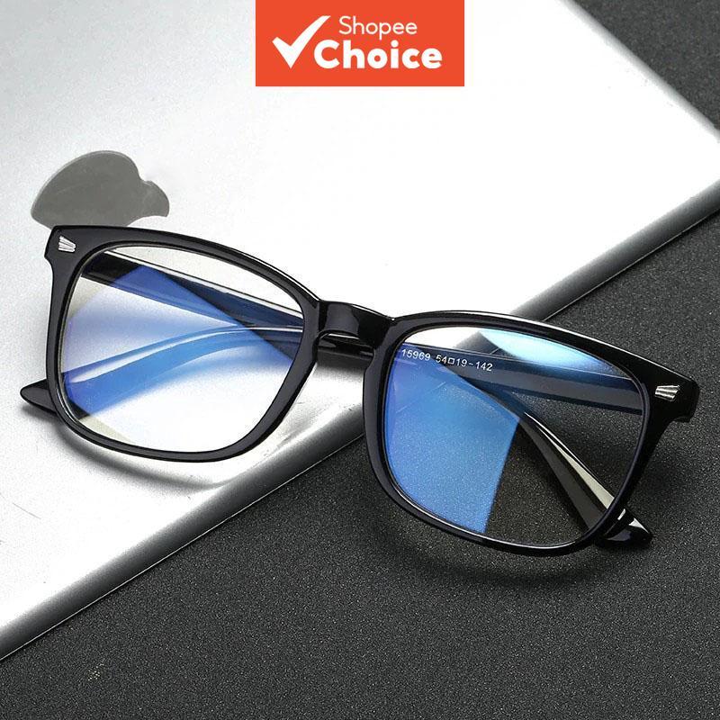 Óculos quadrados unissex anti radiação para computador, retrô clássico, proteção contra luz azul e UV, sem prescrição.