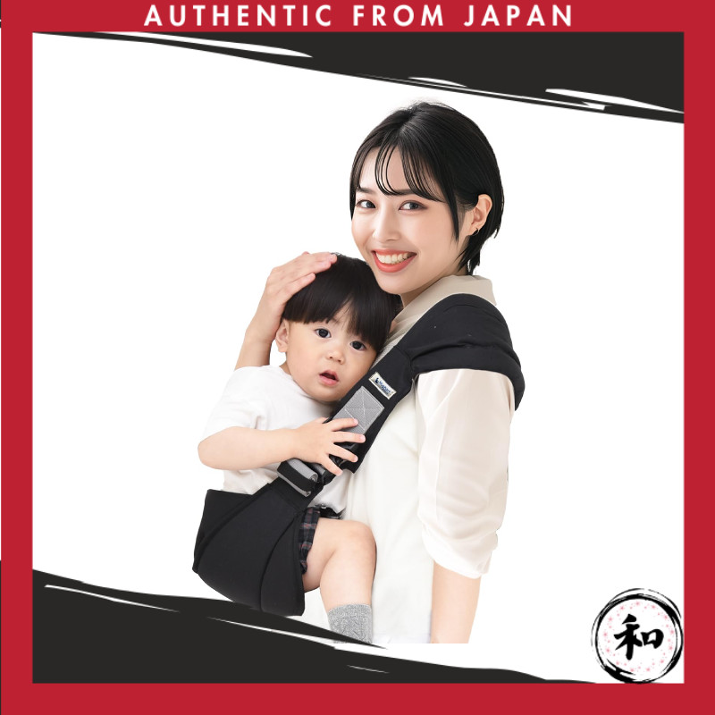 [Mughart] Sling para bebê 6–48 meses com bolsa de armazenamento, “Conforto Fácil” (Preto)【Direct from Japan】
