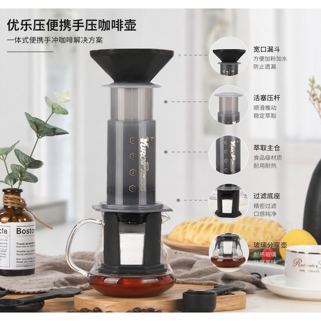 Cafeteira Espresso Manual Portátil Pressão Alta Compacta Para Viagem Café