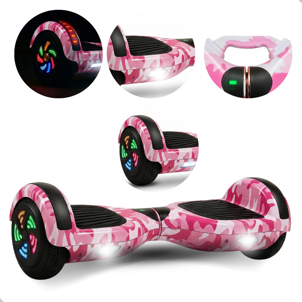 Hoverboard Eletrico 120kg Potente 500w Bluetooth Farol Rgb Crianca Adulto Colorido Luz Led Musica