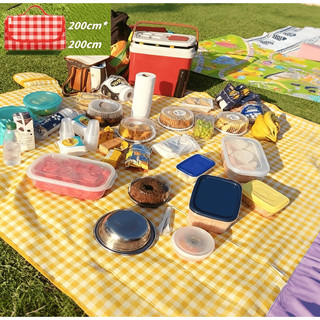 Tapete Piquenique 200X200cm Impermeável À Prova De Umidade | Portátil Dobrável para Picnic e Camping