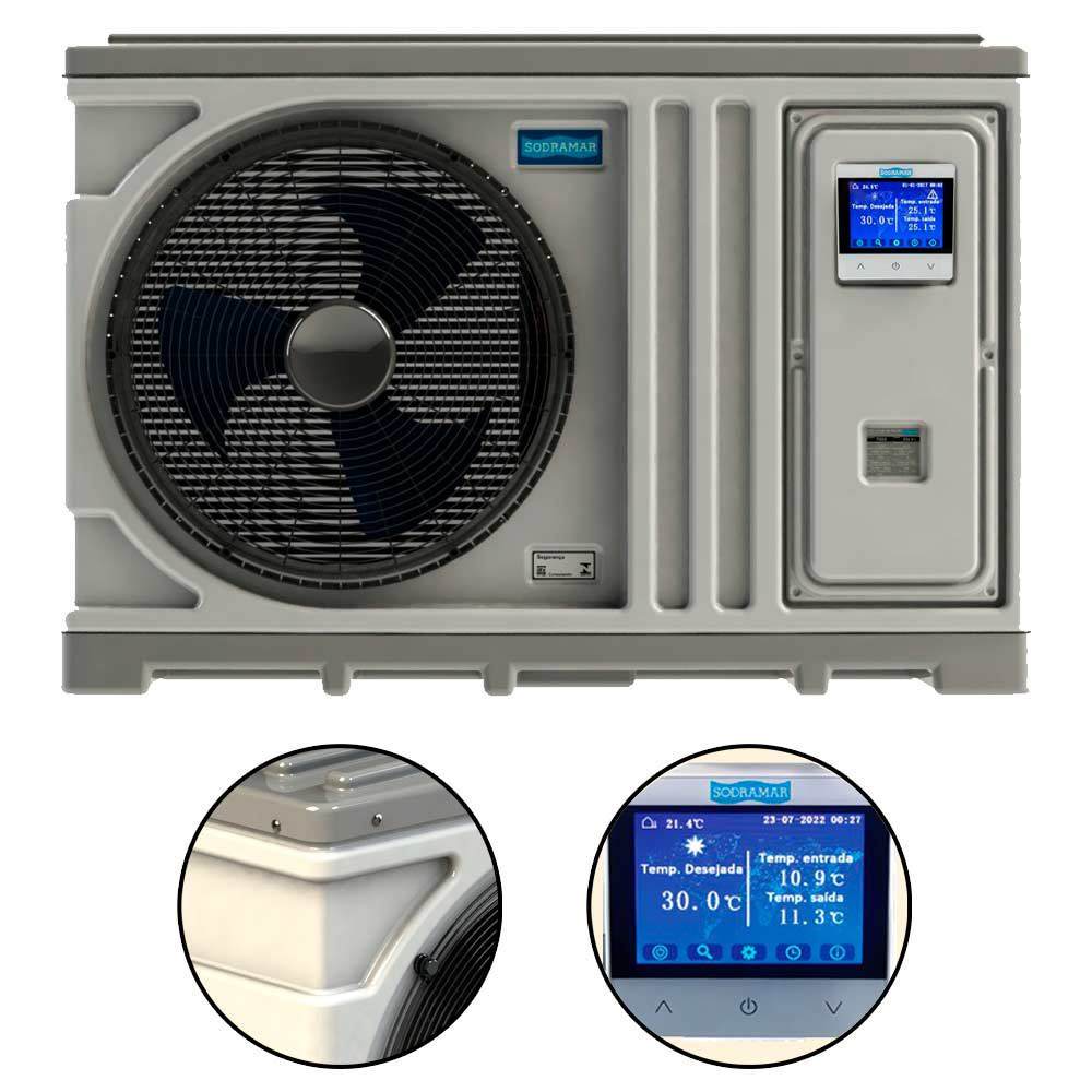 Aquecedor Trocador de Calor para Piscinas até 53.000 Litros 59.000 BTH/h TH-60 220V Trifásico SODRAMAR
