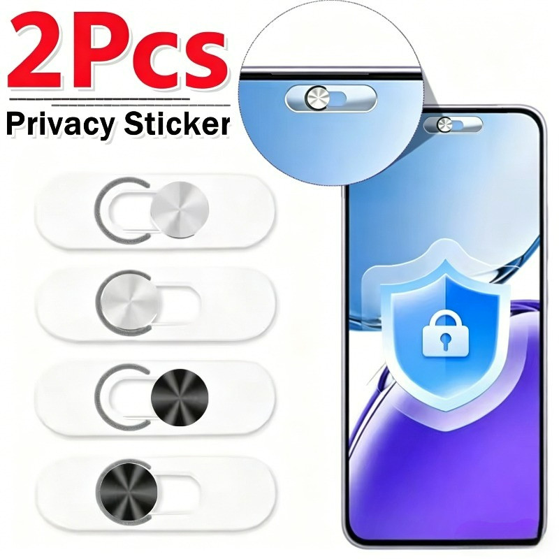 Capa Para Webcam Celular-Adesivos Deslizantes-Protetor Transparente Ultrafino-Adesivo Câmera De Privacidade Frontal-Tele