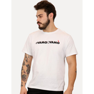 Camiseta Reserva Masculina Regular Vamoqvamo Branca em Oferta na Shopee