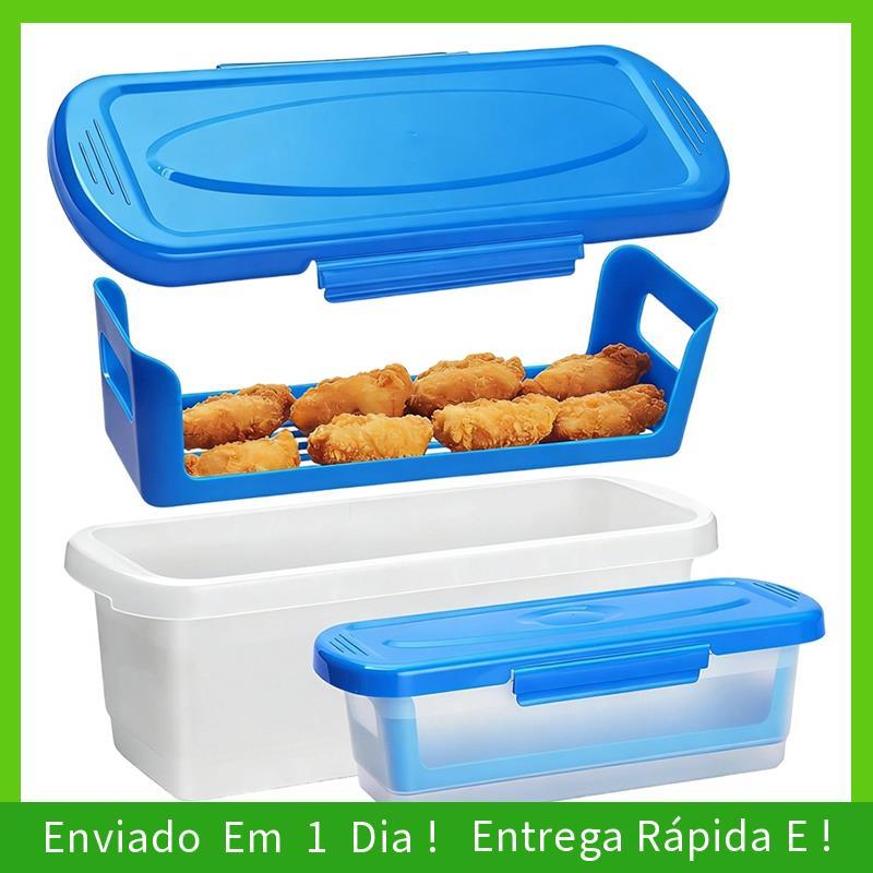 - joyceBatter Bowl Com Tampa , Agitador De Massa De Peixe , Melhor Tigela Agitadora De Pão Bandeja , Tampas Shaker