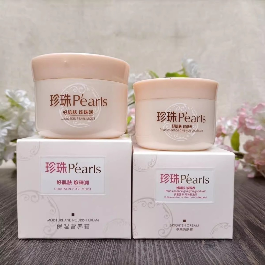 Flor pérola hidratante nutrição creme de limpeza de longa duração creme iluminador série de cuidados de nutrição da pele