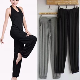 2019 primavera verão novo estilo Modal calças de Yoga soltas calças esportivas calças compridas tornozelo-perna calças d