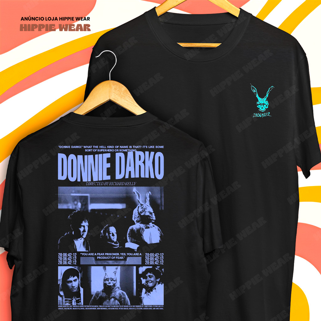 Camiseta Donnie Darko Filme Cult Frank The Rabbit Terror Blusa Camisa 100% Algodão
