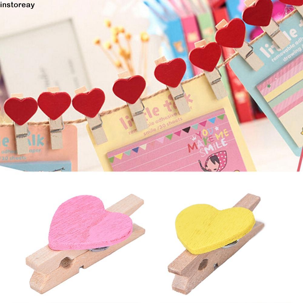 INSTOREAY Clipes 50 Pçs/Lote Papéis Casa Forma De Coração Decoração De Festa De Despedida De Solteira Clipe De Foto