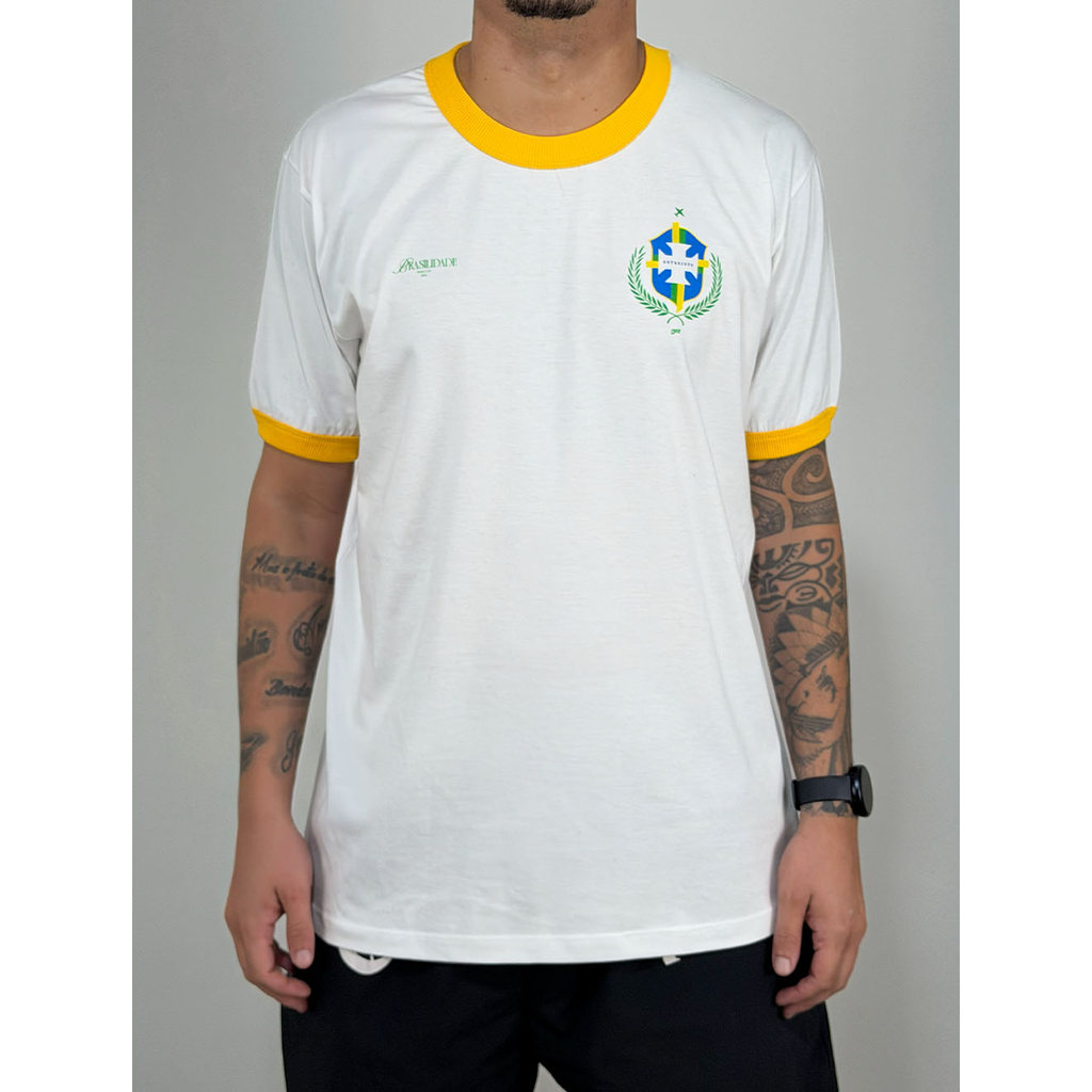 Camiseta Entre Jets Seleção Brasileira Logo - Branca
