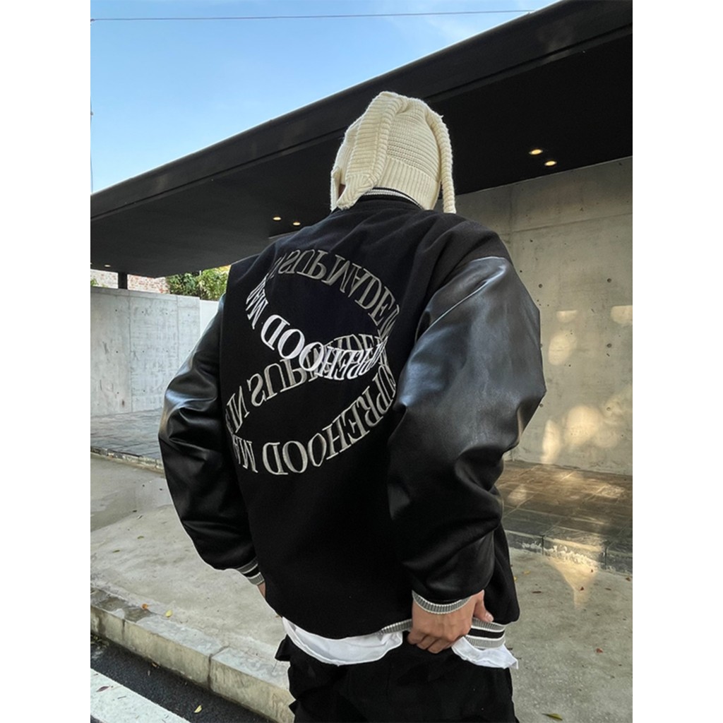 American street Retro carta bordado Hip-Hop uniforme de beisebol masculino ins street Wear jaqueta casal solto costura j