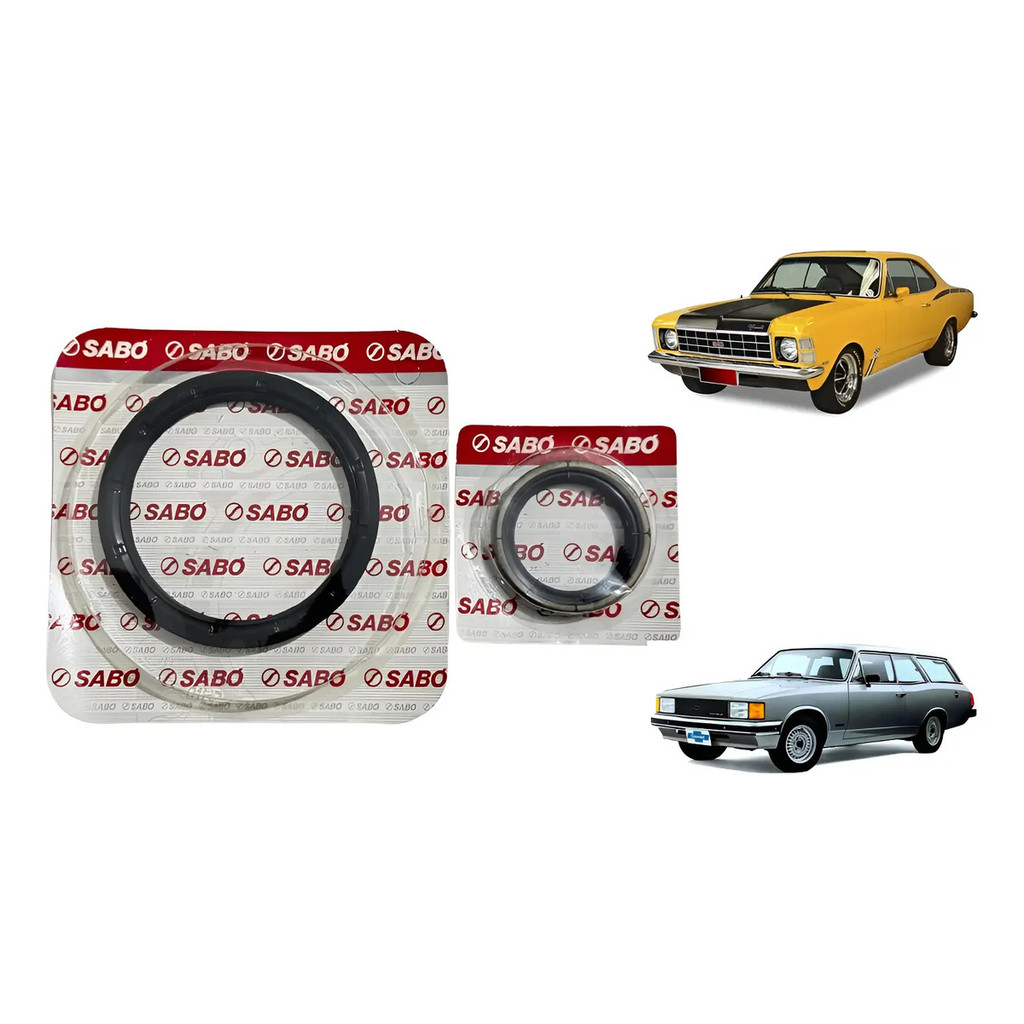 Retentor Volante + Polia Sabó Gm Opala Caravan Omega Diplomata Motor 2.5 4cc - 4.1 6cc