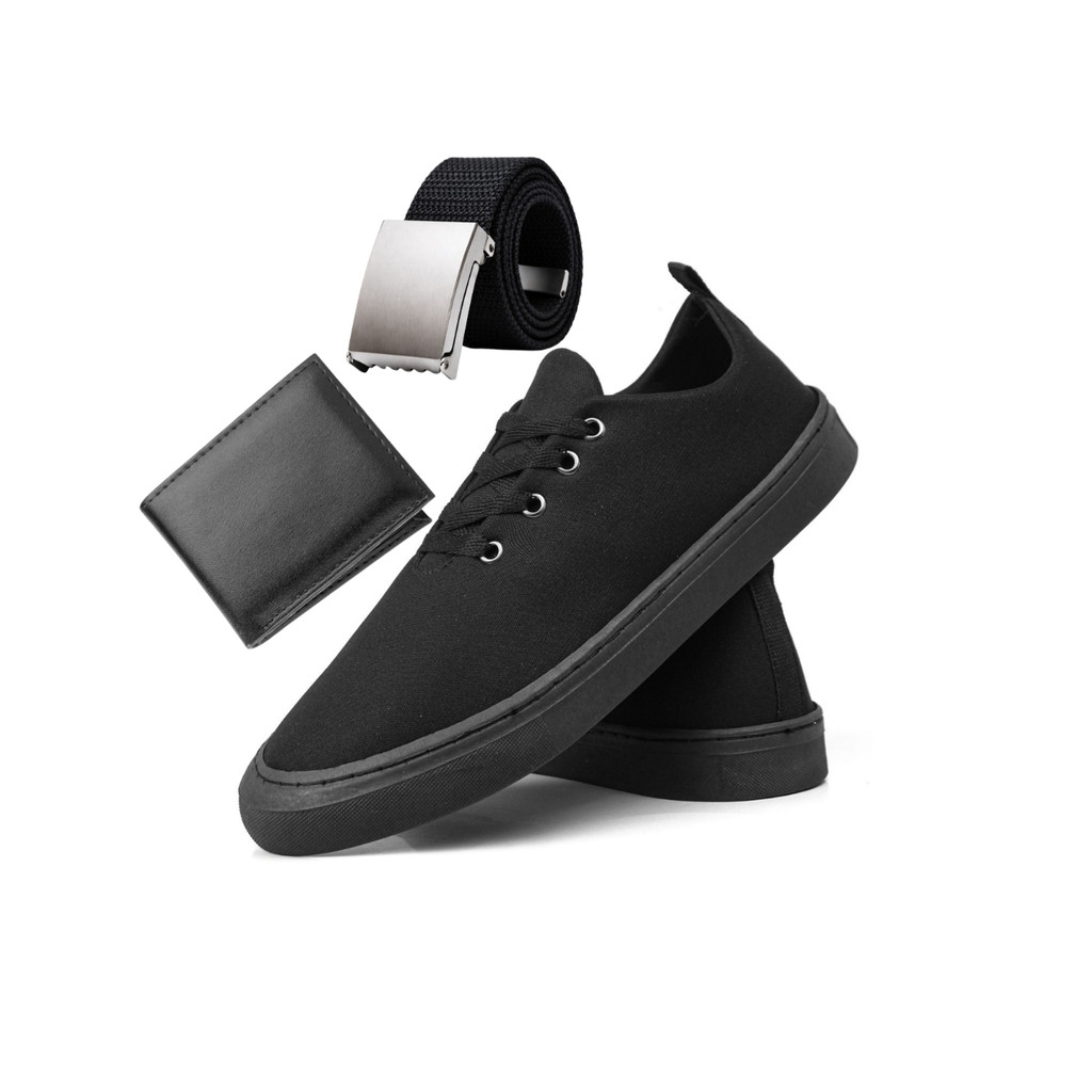 Combo Masculino Sapatênis + Carteira + Cinto Gorgurão Casual Leve Promoção