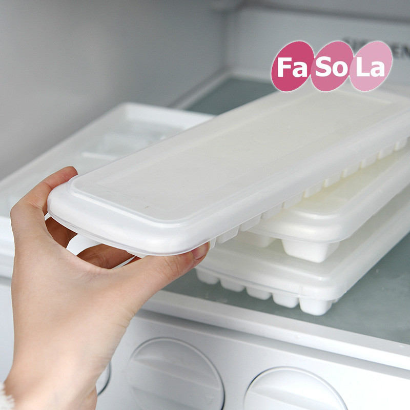 Japão japão FASOLA cozinha genuína fabricante de gelo vinho bebida cubo de gelo molde caixa de gelo com tampa bandeja de