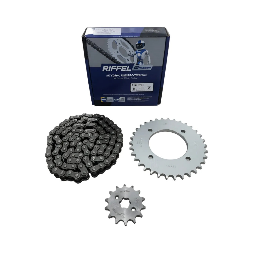 Kit Relação Transmissão Biz 125 110i 2005 Até 2025 Riffel