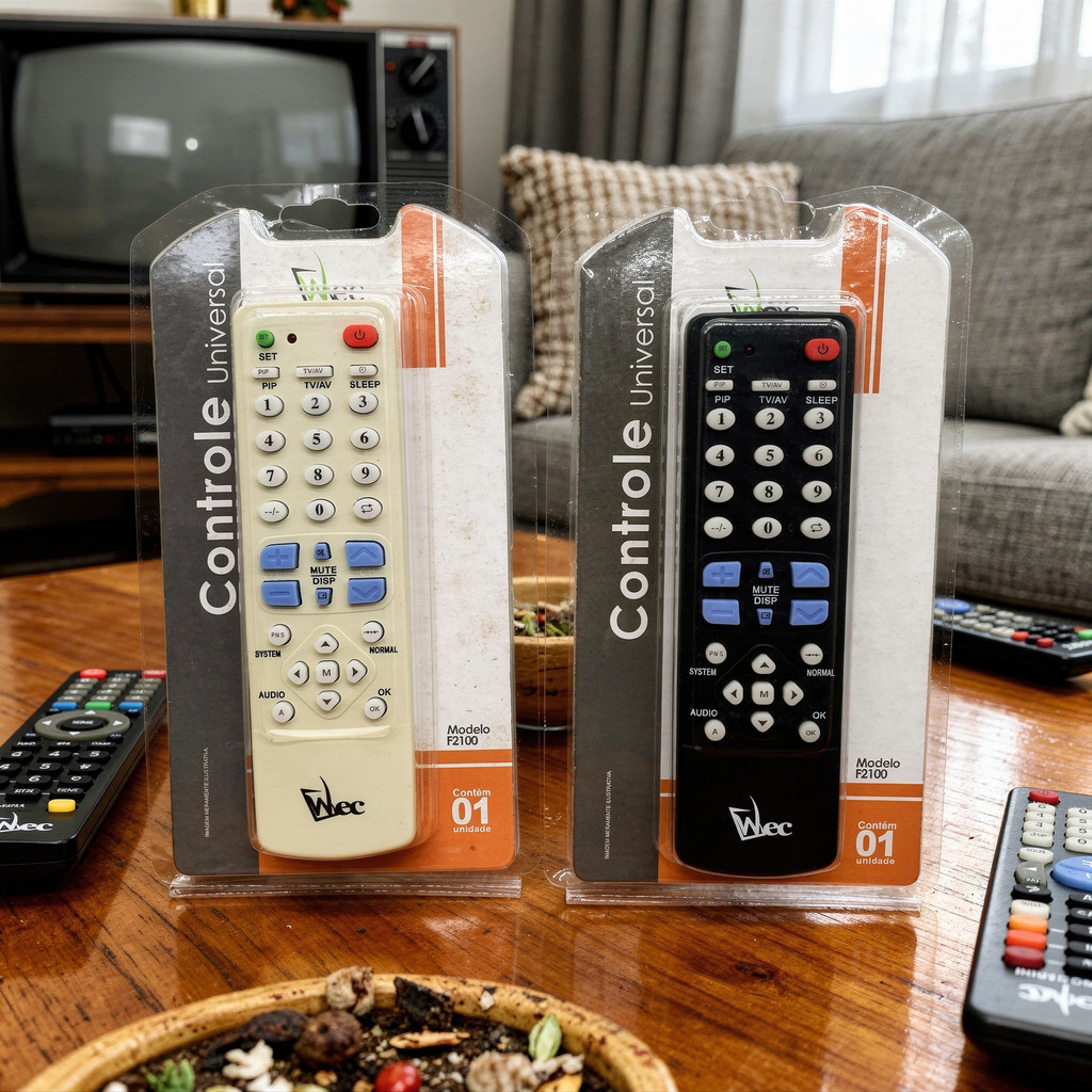 Controle Remoto Universal para TV 16cm F2100 WellTech✨|Compatível com TVs de Tubo,Fácil Configuração