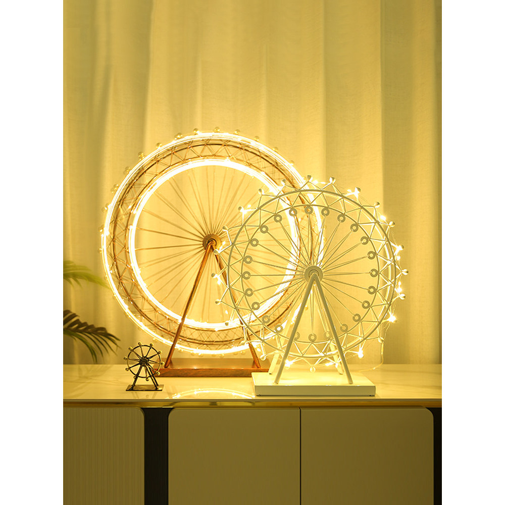 Luz de luxo roda gigante decoração rotativa grande modelo escritório decoração Desktop TV armário vinho decoração presen