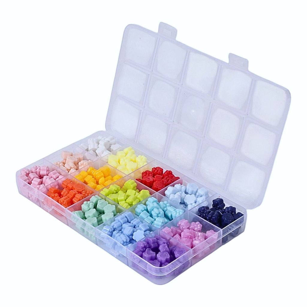 Kit com 15 Contas Coloridas Premium para Carimbos de Cera
