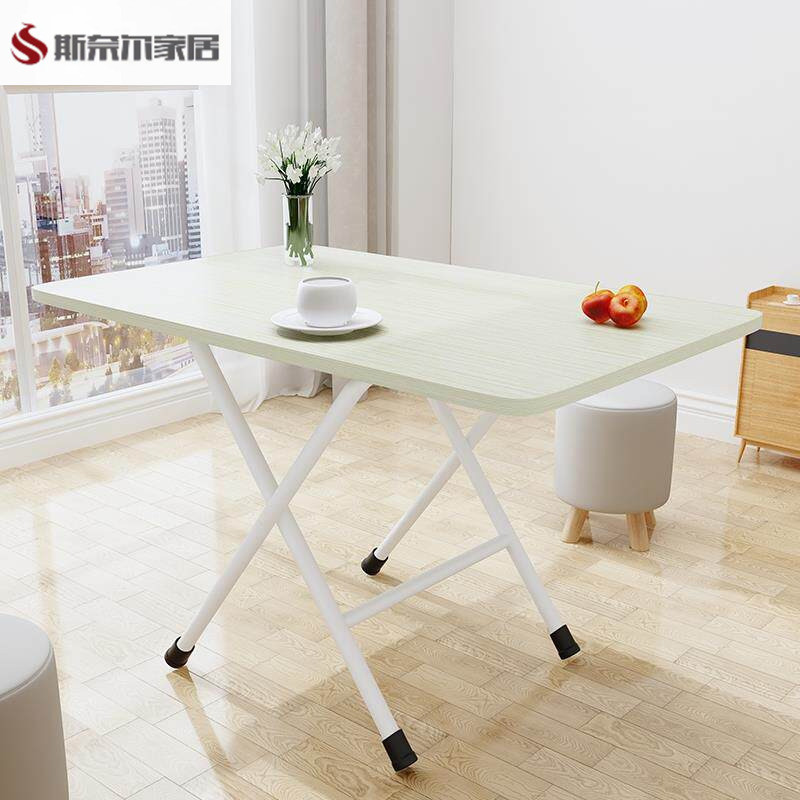 Mesa dobrável mesa de jantar do agregado familiar simples comer pequena mesa pintada retangular dormitório ao ar livre p