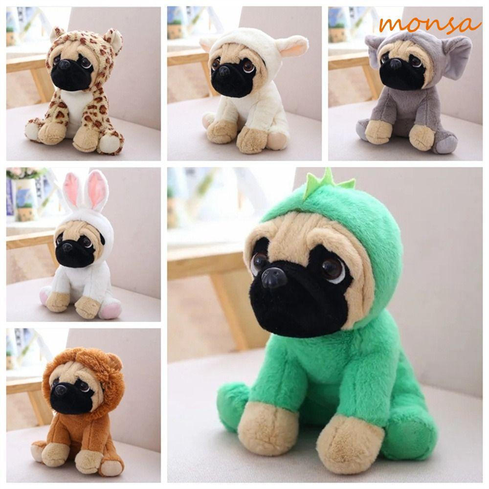 MONSA Pug Dog Plush Toys , Coelho Elefante Leão Ovelha Leopardo Recheado Cão Sharpei , Bichos De Pelúcia