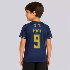 Camisa Flamengo Frequência Infantil Marinho 9 Pedro