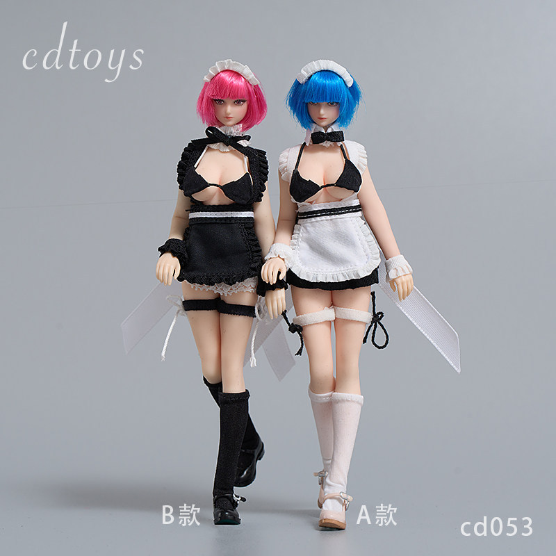 [High-End] cdtoys cd053 1/12 Feminino Soldado Maid Suit Roupas adequadas para corpo encapsulado de borracha