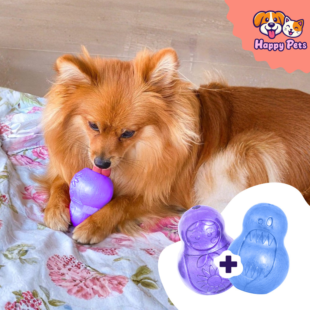 Kit Mordedor Bonequinha + Monstrinho Recheável Da Pet Games Brinquedo Super Resistente Para Cães