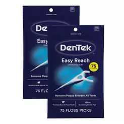 Kit Fio Dental Dentek Floss Picks Complete Clean Easy Reach com 150 unidades