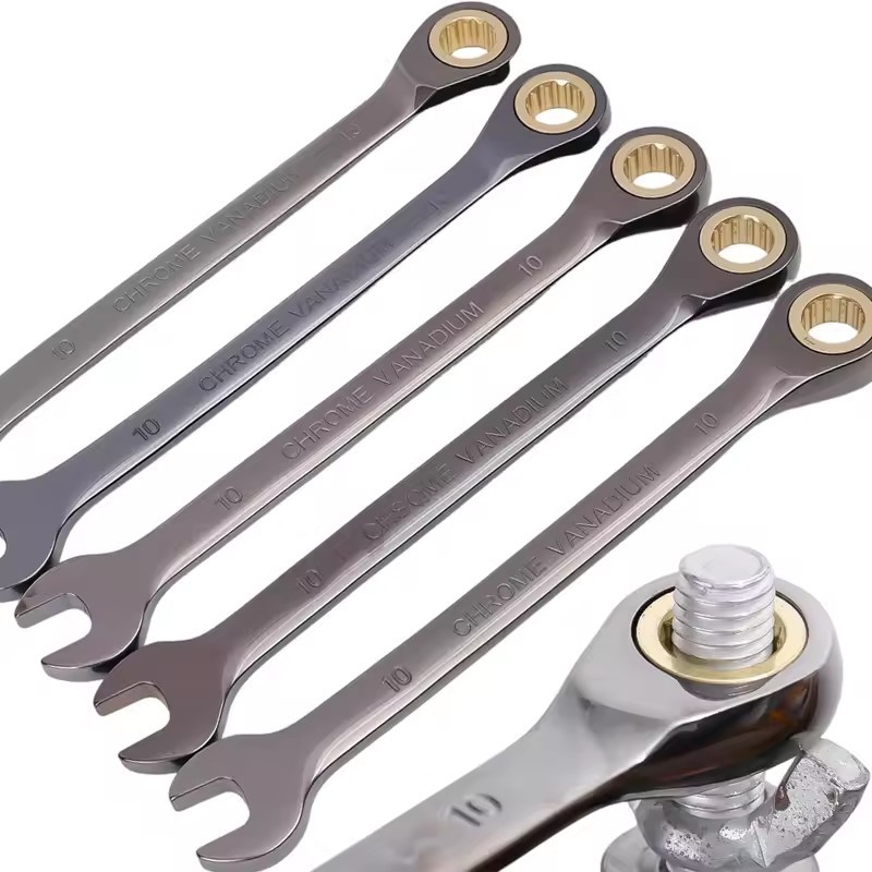 Chave Combinada De Catraca De 72 Dentes-De Reparo Mecânico Aço Ajustável Desmontagem De Peças De Carro-Ferramenta De Man