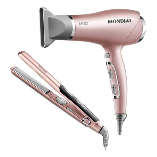 Kit Secador E Chapinha Profissional Mondial Chapa Prancha 127v SECADOR BIVOLT