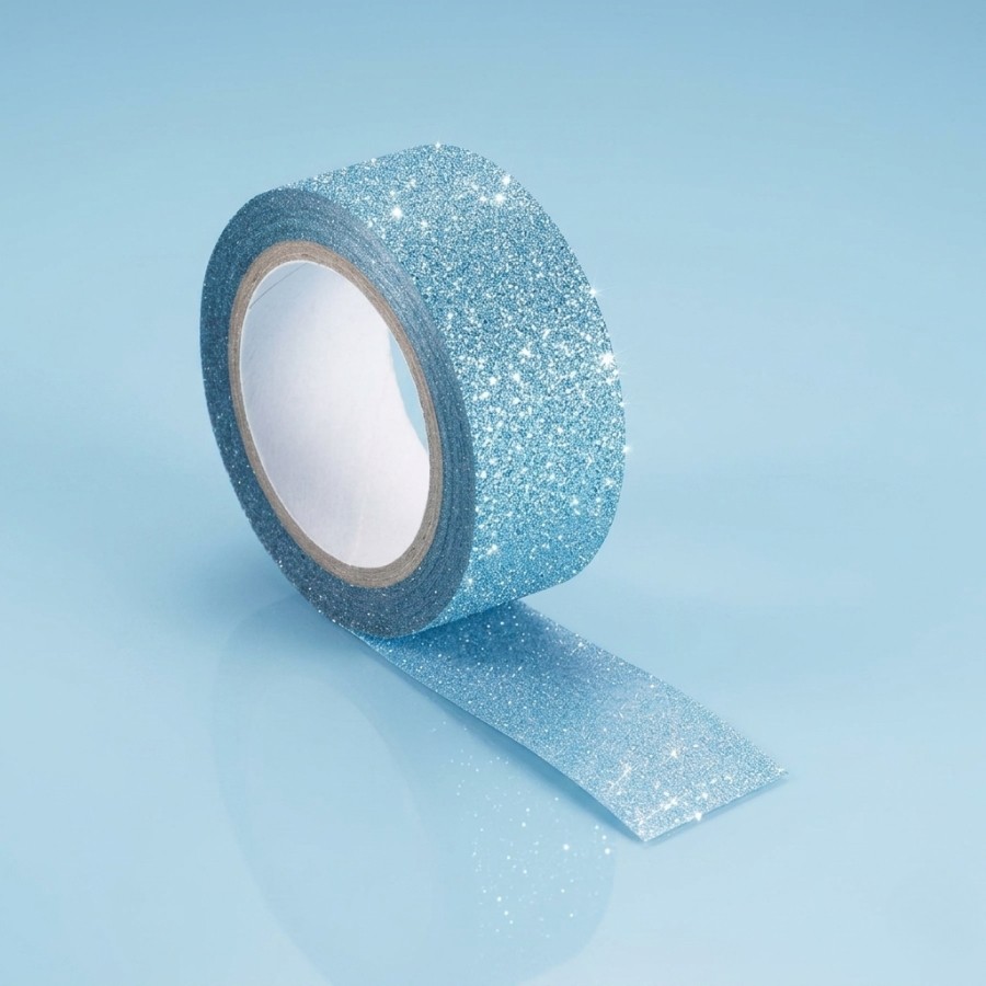 Fita Adesiva Glitter - Azul Claro - 1 unidade - Rizzo