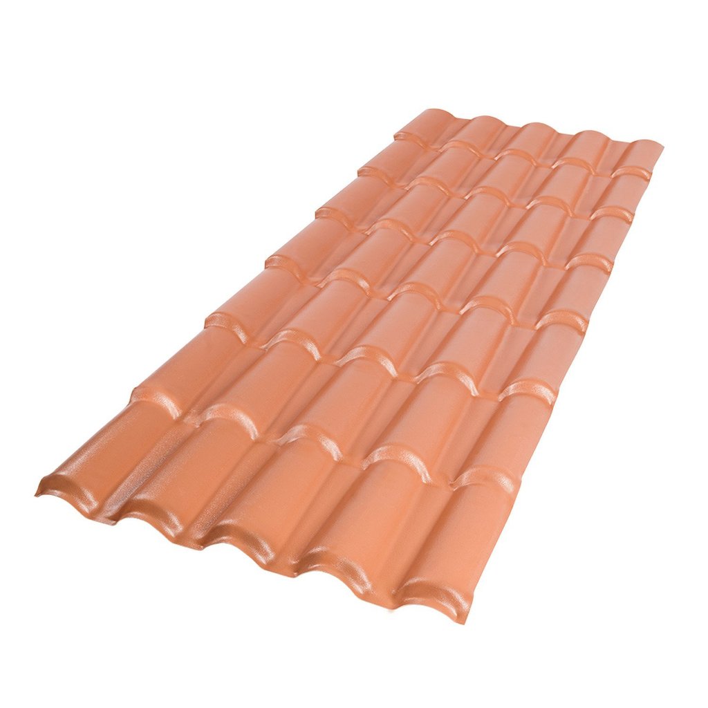 Telha Colonial PVC 2,30x0,86 5 Ondas Afort Marrom Marrom