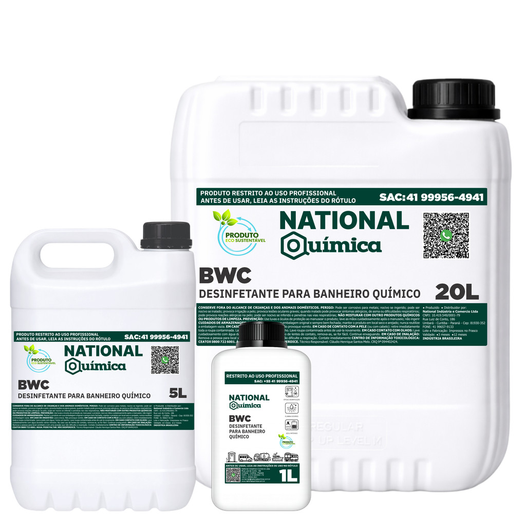 Desinfetante Para Banheiro Químico 5 L Bwc National Química