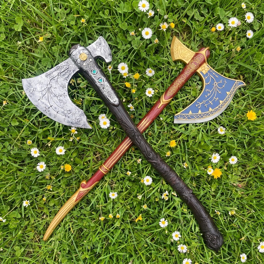35 Polegadas 92 Cm PU Plástico Grande Machado Katana Estatueta Modelo Lâmina Segura Espada Não Afiada Anime