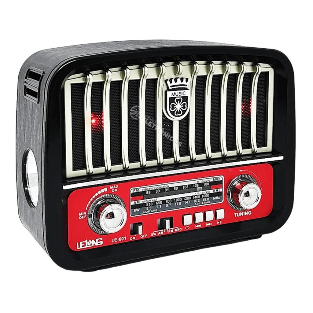 Rádio Retrô Antigo FM/AM Lanterna Bivolt 110/220V Funciona com Pilhas ou Bateria Interna Pen Drive